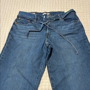 Levi's Relaxed Fit Blue Denim Jeans with Drawstring Waist